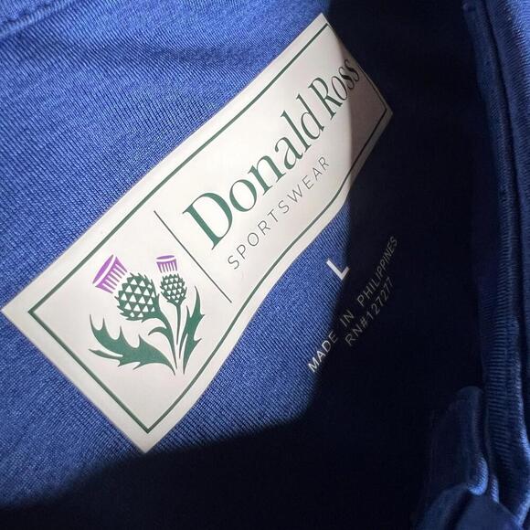 Donald Ross Sportswear Golf Polo Shirt Blue Embroidered Orthosource Logo Size L - Picture 5 of 8